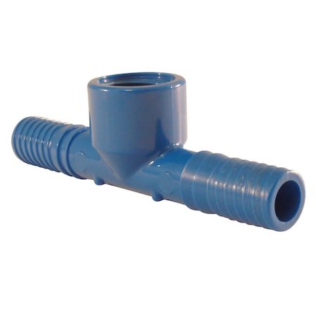 Apollo 1/2 in. Blue Twister Polypropylene Insert x 3/4 in. FPT Tee ABTFT12